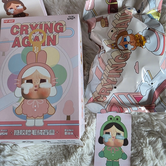 POP MART x Cry baby Crying Again Series Confirmed Plush- Frog - Picture 2 of 5